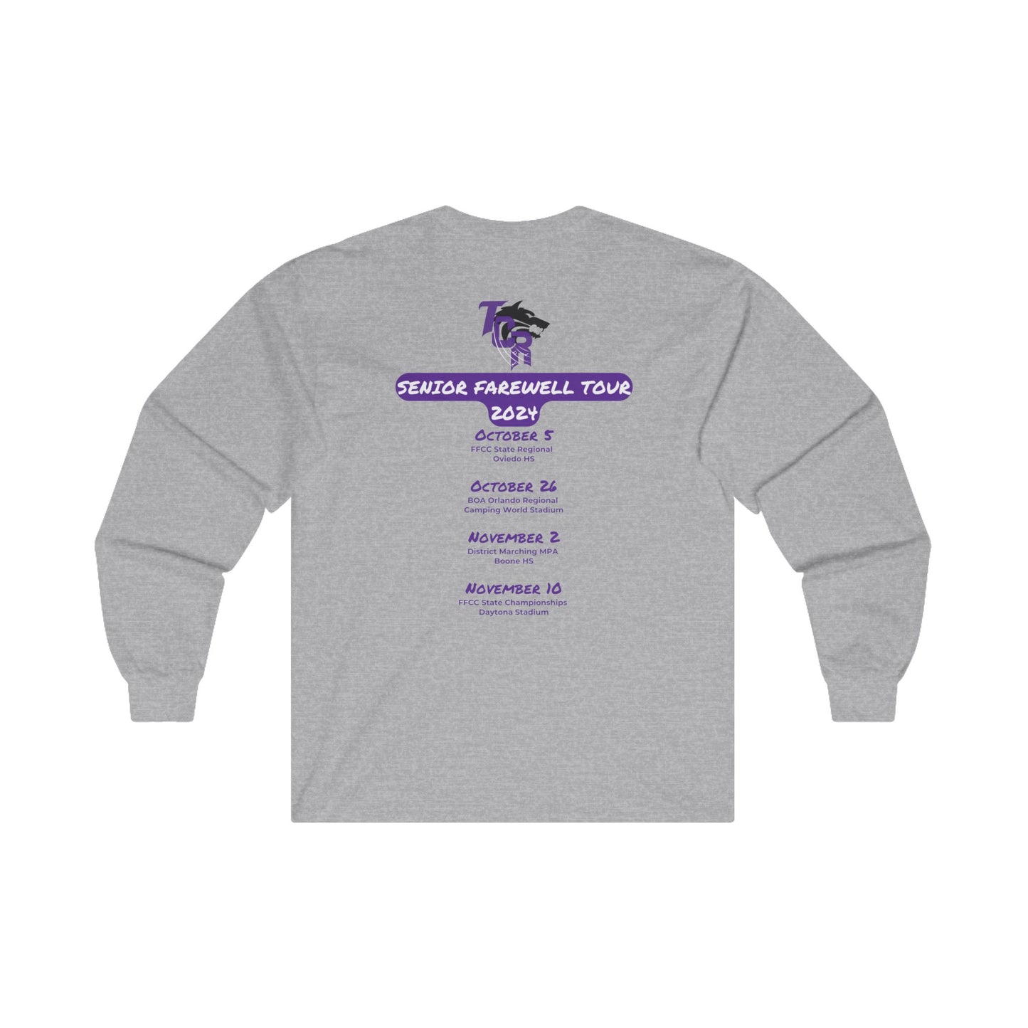 TCR Seniors Class of 2025 Regiment Unisex Ultra Cotton Long Sleeve Tee with Show Design Elements