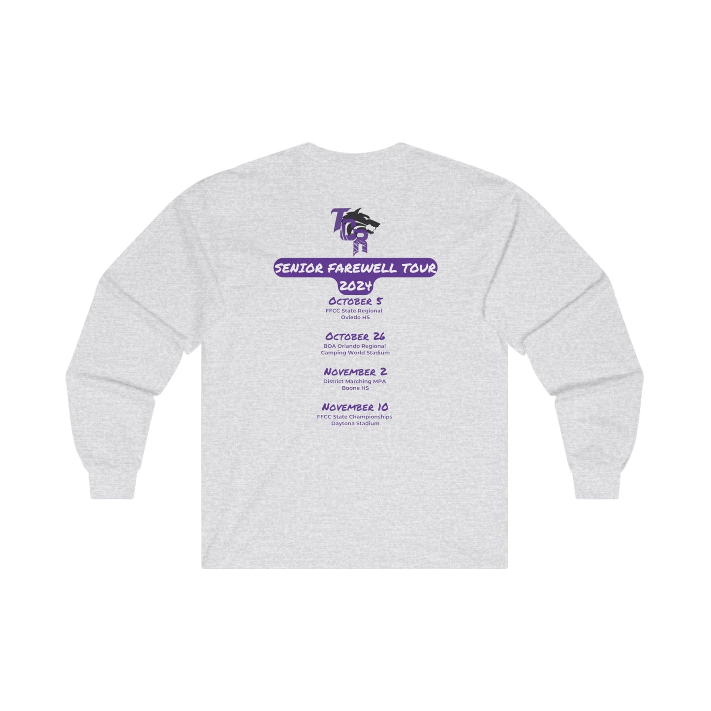 TCR Seniors Class of 2025 Regiment Unisex Ultra Cotton Long Sleeve Tee with Show Design Elements