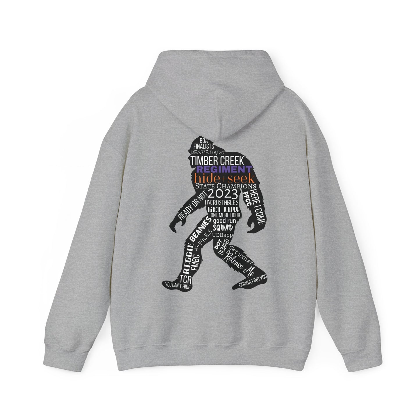 Hide+Seek State Champions 2023/Word Collage - Unisex Heavy Blend™ Hooded Sweatshirt