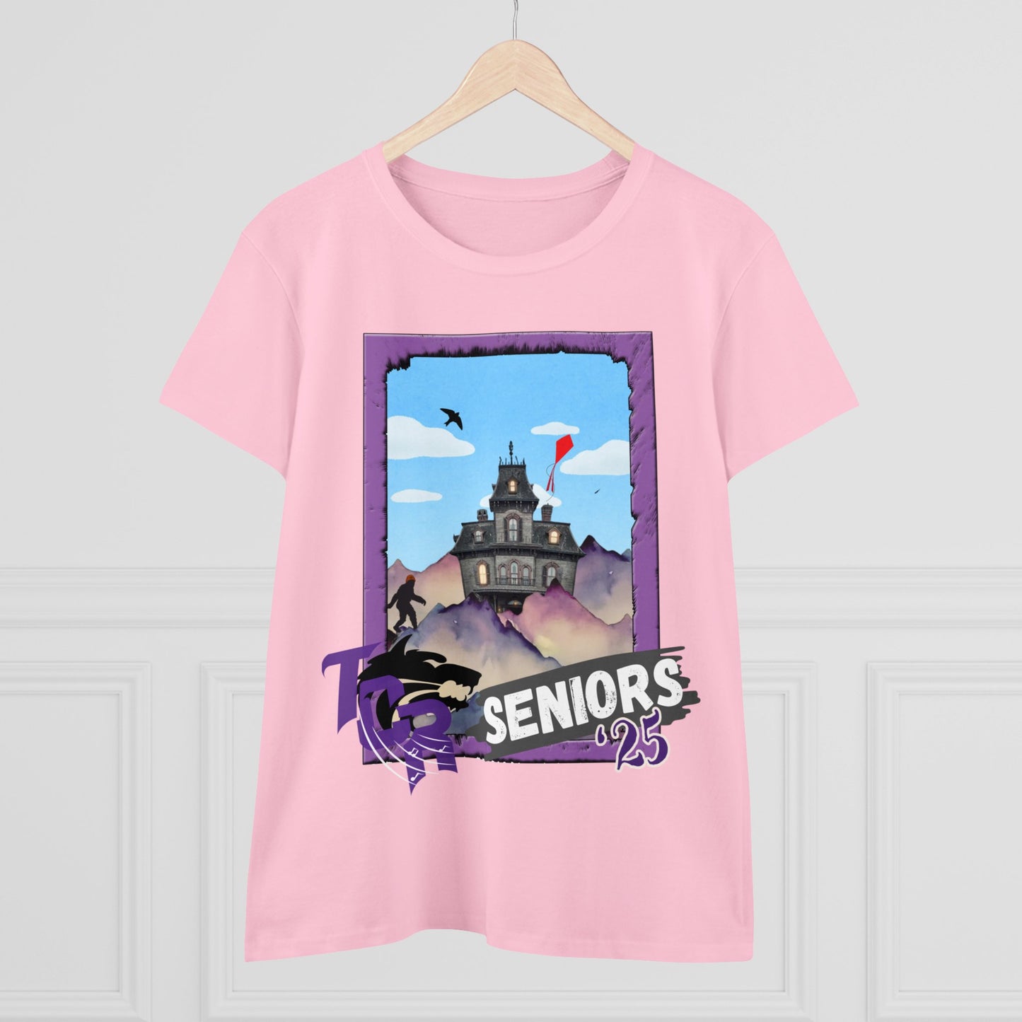 Women's TCR Seniors Class of 2025 Regiment Midweight Cotton Tee with Show Design Elements