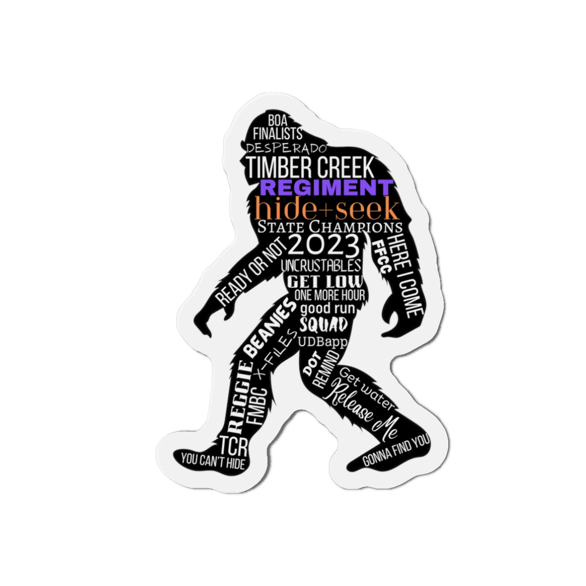 Hide+Seek 2023 Word Collage Die-Cut Magnet