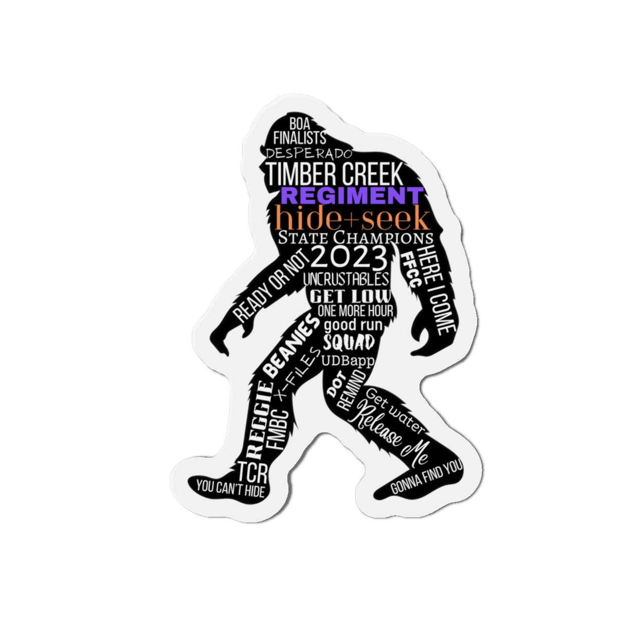 Hide+Seek 2023 Word Collage Die-Cut Magnet