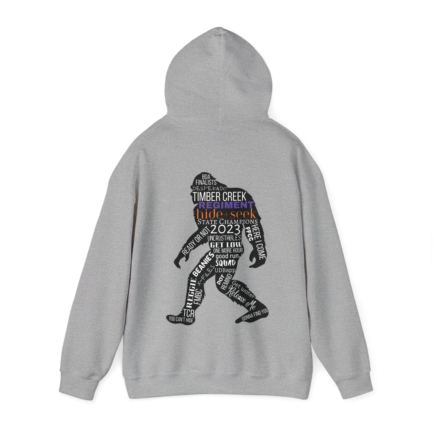 Hide+Seek State Champions 2023/Word Collage - Unisex Heavy Blend™ Hooded Sweatshirt