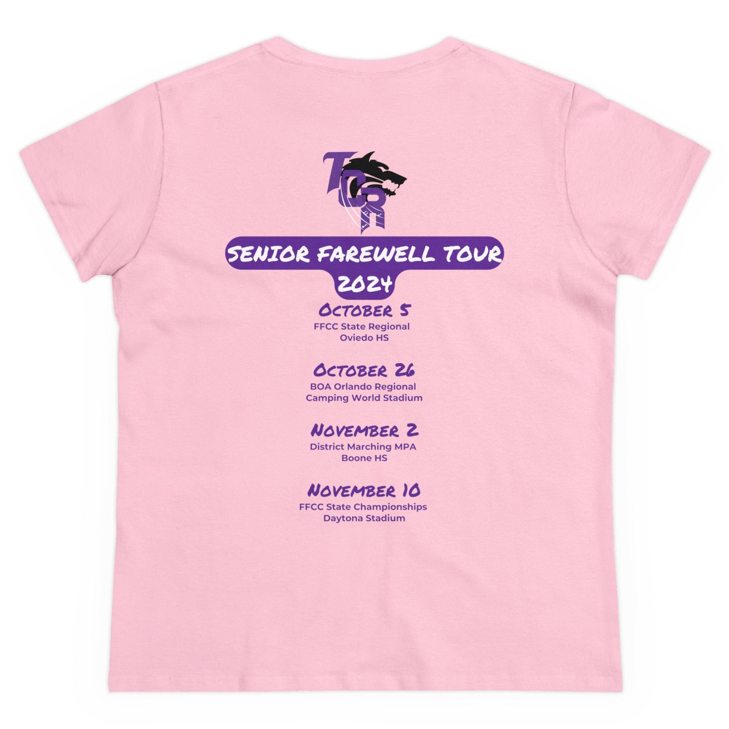Women's TCR Seniors Class of 2025 Regiment Midweight Cotton Tee with Show Design Elements