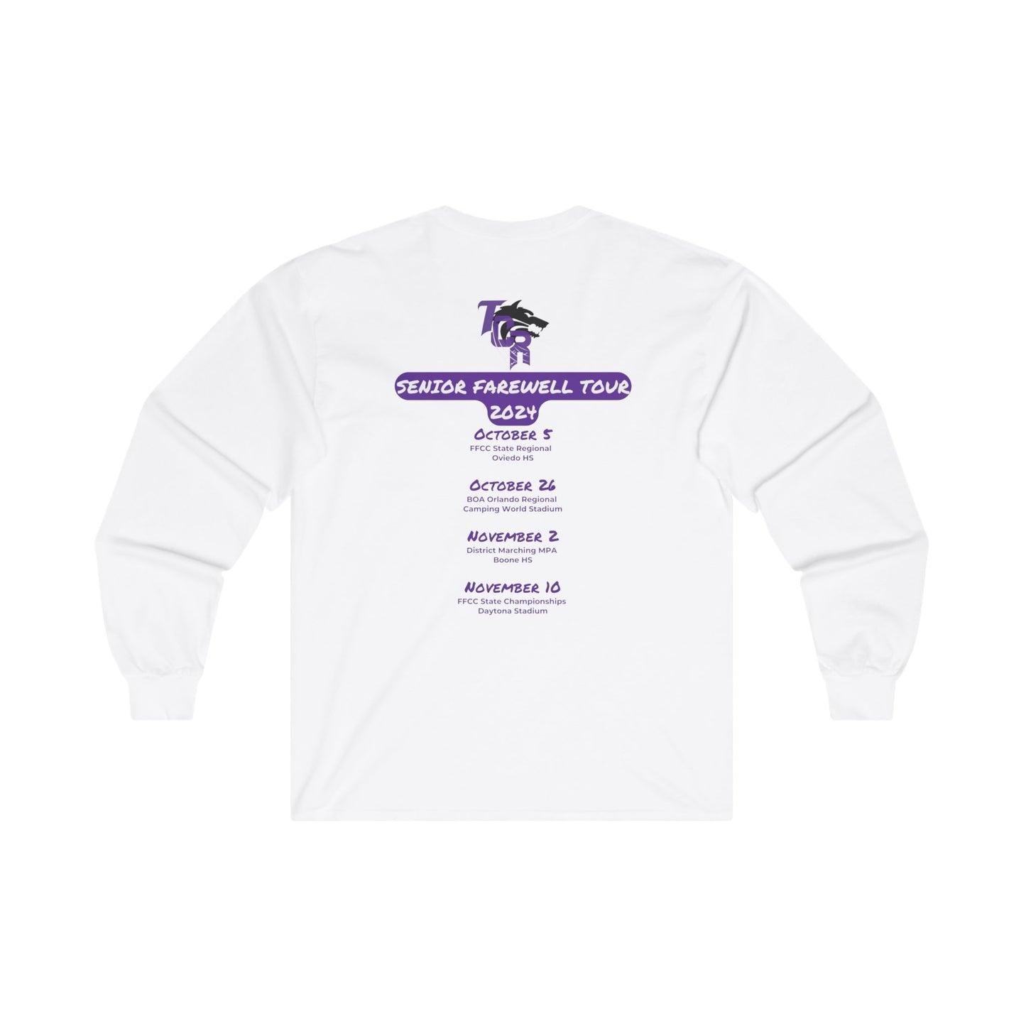 TCR Seniors Class of 2025 Regiment Unisex Ultra Cotton Long Sleeve Tee with Show Design Elements