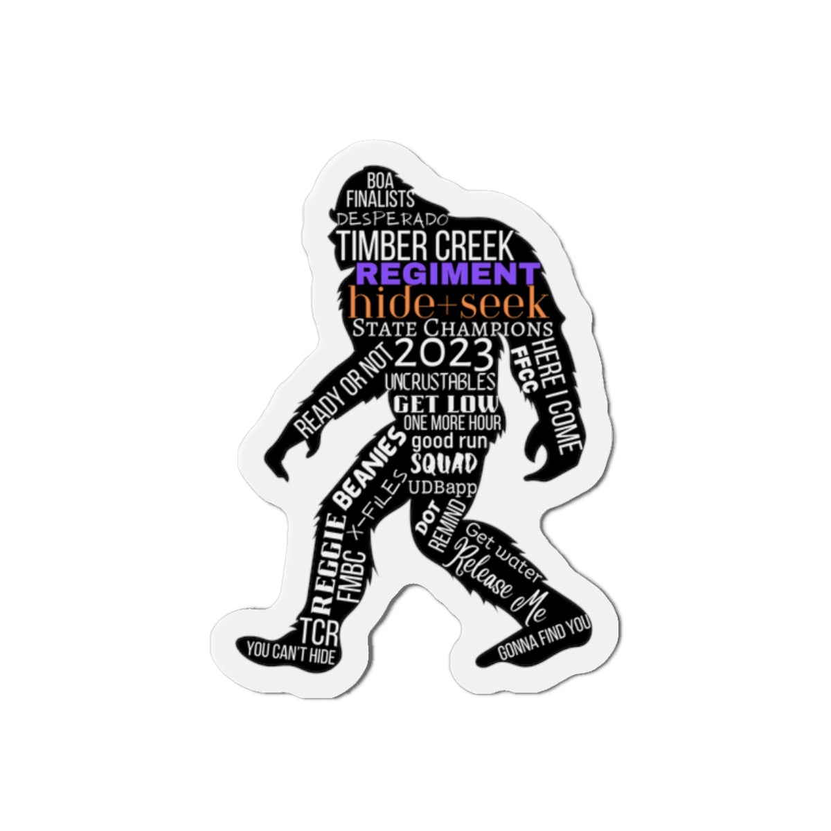 Hide+Seek 2023 Word Collage Die-Cut Magnet