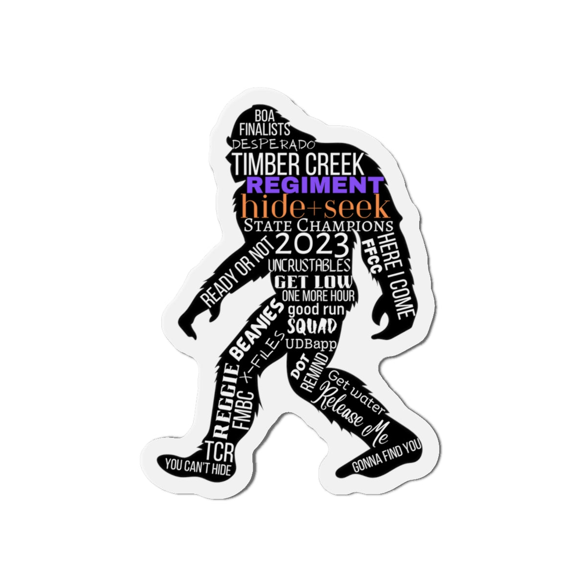 Hide+Seek 2023 Word Collage Die-Cut Magnet